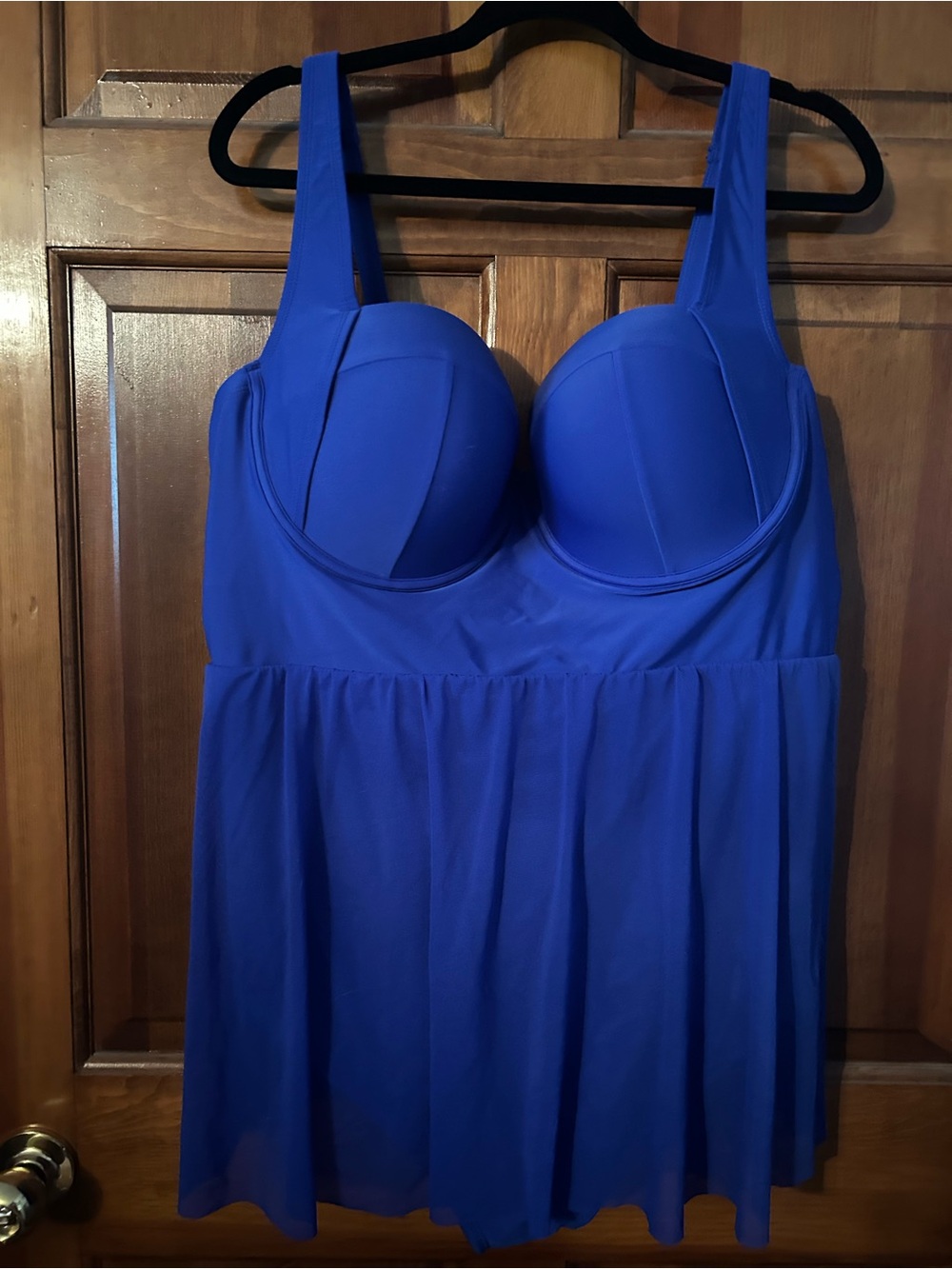 Blue Swimdress with Built-In Cups - Torrid